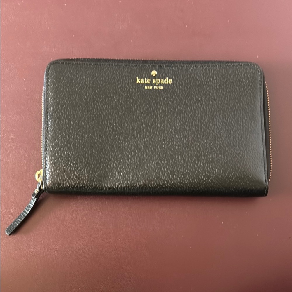 Kate Spade Black Zip-Around Wallet